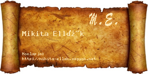 Mikita Ellák névjegykártya